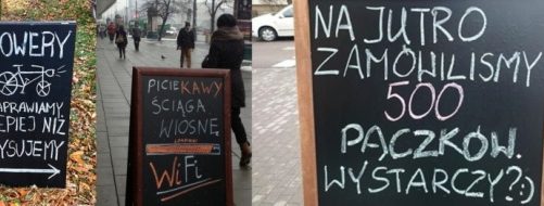 Kredą po tablicy, czyli komunikacja na potykaczu