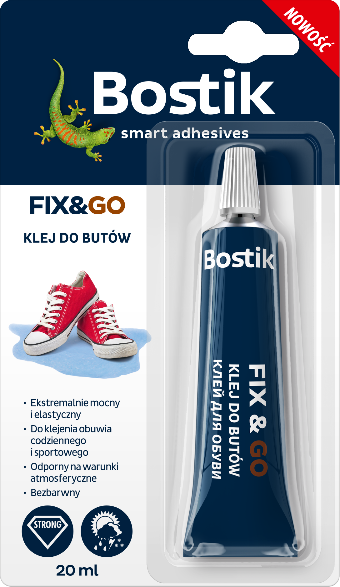 Fix&Go marki Bostik – nie wyrzucaj, sklej i wykorzystaj ponownie , Bostik - Niezależnie od tego, czy przemierzyły z nami tysiące kilometrów górskich wędrówek, czy każdego dnia korzystamy z nich podczas treningów biegowych, czy też po prostu mamy do nich sentyment – z ulubionymi butami trudno się rozstać. W przypadku rozklejenia podeszew, konieczności przyklejenia paska, kołnierza cholewki czy skórzaną dekorację z pomocą przyjdzie nam nowy, niezawodny klej do obuwia Fix&Go marki Bostik.